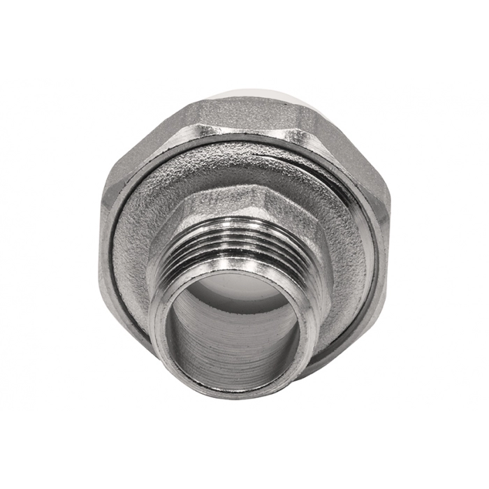 Муфта комбинированная разъемная, наружная резьба 20х1/2\" EVER PLAST /белый